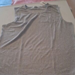 Coofandy Gray Sleeveless Ribbed Tank  Top Size XL NWT casual.